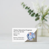 オンライン教育計画 名刺 (スタンド正面)