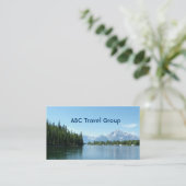 オンライン旅行会社の名刺。 名刺 (スタンド正面)