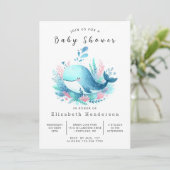 オンライン水のくじらベビーシャワー 招待状 (スタンド正面)