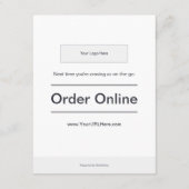 オンライン注文 – はがき（水平ロゴ） エンクロージャーカード (裏面)
