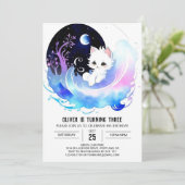 オンライン猫エンチャント誕生日 招待状 (スタンド正面)