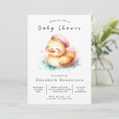 オンライン男女兼用アヒル赤ちゃんシャワー 招待状 (スタンド正面)