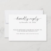 オンライン結婚で優しミニマルく返信した後 出欠カード (正面)