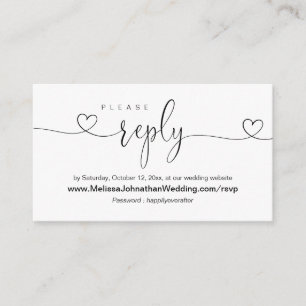 オンライン結婚のWebサイトRSVP、書道モダン担当 エンクロージャーカード