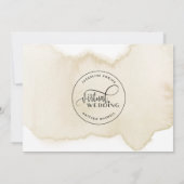 オンライン結婚仮想、砂タン水色 セーブザデート (裏面)