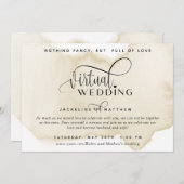 オンライン結婚仮想、砂タン水色 セーブザデート (正面/裏面)