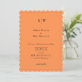 オンライン結婚式招待状テンプレート(枠付き) 招待状 (スタンド正面)