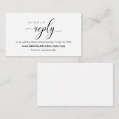 オンライン結婚式RSVPのウェブサイト応答 エンクロージャーカード (正面/裏面)