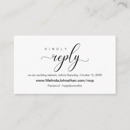 オンライン結婚式RSVPのウェブサイト応答 エンクロージャーカード