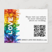 🌈オンライン結婚詳細LGBTQ絵を描とLove エンクロージャーカード (裏面)