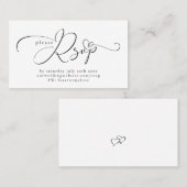 オンライン華美応答のタイポグラフィRSVP 名刺 (正面/裏面)