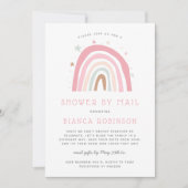 オンライン虹のシャワー ベビーシャワー 招待状 (正面)