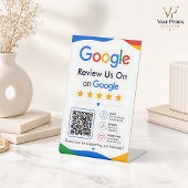 オンライン評判 Google レビューQRコードサイン 台座サイン