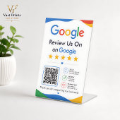 オンライン評判 Google レビューQRコードサイン 台座サイン