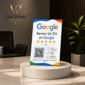 オンライン評判 Google レビューQRコードサイン 台座サイン