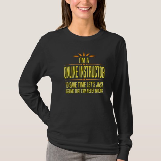 オンライン講師です Tシャツ (正面)