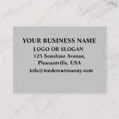 オンライン講師の教育者メンターコーチシルバーグレイ 名刺 (裏面)