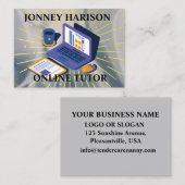 オンライン講師の教育者メンターコーチシルバーグレイ 名刺 (正面/裏面)