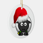 オンライン農業クリスマス羊 セラミックオーナメント (右)