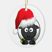 オンライン農業クリスマス羊 セラミックオーナメント (左)