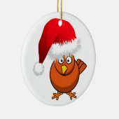 オンライン農業クリスマス鶏 セラミックオーナメント (右)