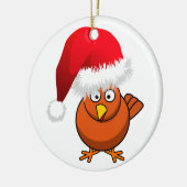 オンライン農業クリスマス鶏 セラミックオーナメント (左)