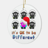 オンライン農業羊の違うクリスマス セラミックオーナメント (左)