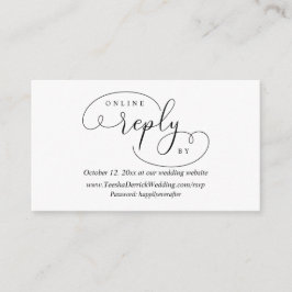 オンライン返信の返モダン信、結婚 エンクロージャーカード
