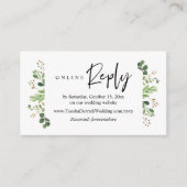 オンライン返信, モダン ミニマリスト グリーneage 封筒 エンクロージャーカード (正面)
