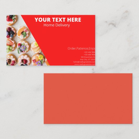 オンライン食品の名刺。 名刺 (正面/裏面)