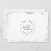 オンライン·バ結婚ーチャル、水エレガント色の汚れ セーブザデート (裏面)