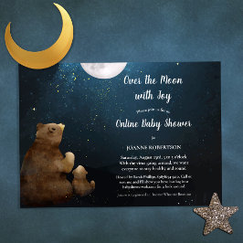 オンライン・ベビーシャワー Bears Over The Moon 招待状