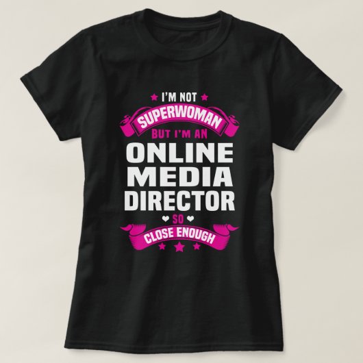 オンライン・メディア・ダイレクタ Tシャツ (デザイン正面)
