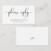 オンライン・レスポンス・ビジネス・カードのミニマリストRSVP 名刺 (正面/裏面)