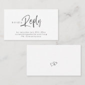 オンライン・レスポンス・ビジネス・カードのミニマリストRSVP 名刺 (正面/裏面)