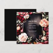 オンラインBurgundyトレンド セーブザデート (正面/裏面)