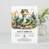 オンラインPython子供の誕生日パーティー 招待状 (スタンド正面)