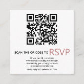 オンラインQRコードRSVPダスティモダンバラ結婚' エンクロージャーカード (正面)