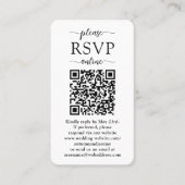 オンラインQR RSVP&写真 ウェディング同封 50パック 名刺 (正面)