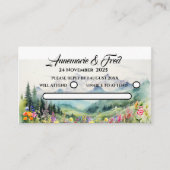 オンラインRSVPマウンテンワイルドフラワー エンクロージャーカード (正面)