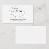 オンラインRSVP返信モダン、のエンク結婚ロージャカード エンクロージャーカード (正面/裏面)
