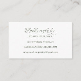 オンラインRSVP ウェディングウェブサイト エンクロージャーカード