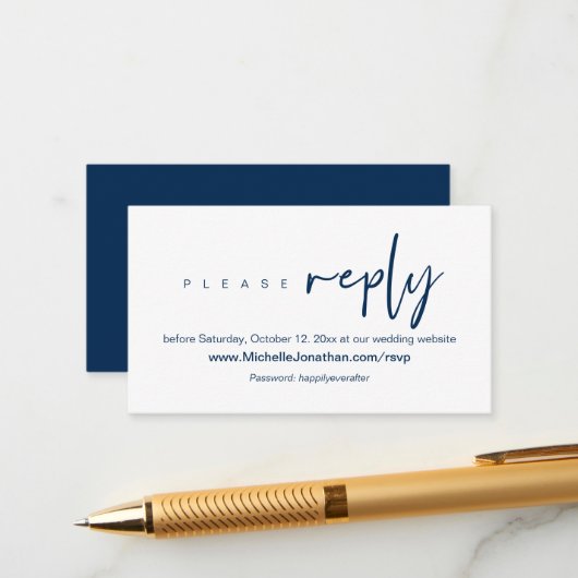 オンラインRSVP,結婚のWebサイト,パスワード,モダン Enc エンクロージャーカード (正面/裏面インサイチュ)