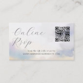 オンラインRSVP QRコードクラウド結婚のWebサイト 名刺 (正面)