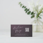オンラインRSVP QRコード劇場観賞用結婚の 名刺 (スタンド正面)