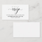 オンラインRSVP Webサイトの応答結婚、 エンクロージャーカード (正面/裏面)