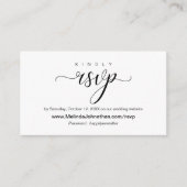 オンラインRSVP Webサイトの応答結婚、 エンクロージャーカード (正面)