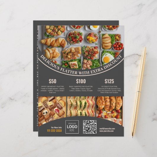 オンラカスタマイズイこの食べ物のメエレガントニュー&価格 (正面/裏面インサイチュ)