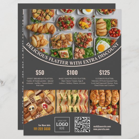 オンラカスタマイズイこの食べ物のメエレガントニュー&価格 (正面/裏面)