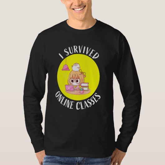 オンラ生き延びインの仮想ク教えラスかわいい Tシャツ (正面)